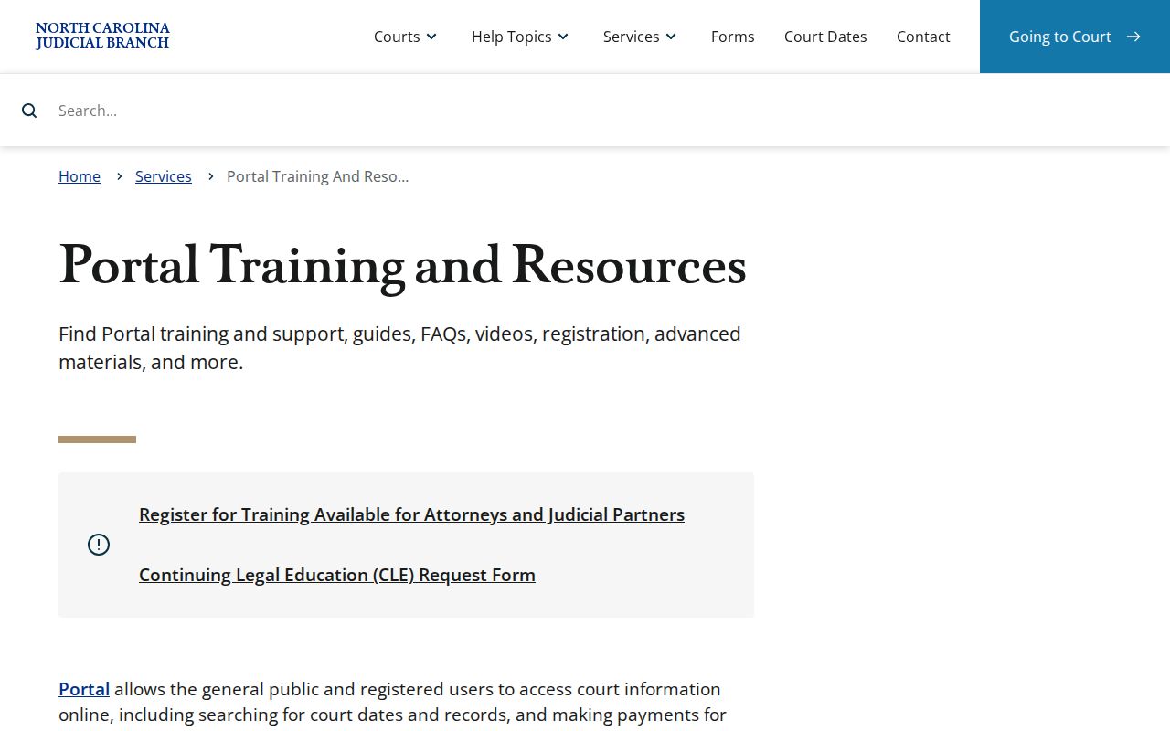 Cumberland case lookup Portal training source