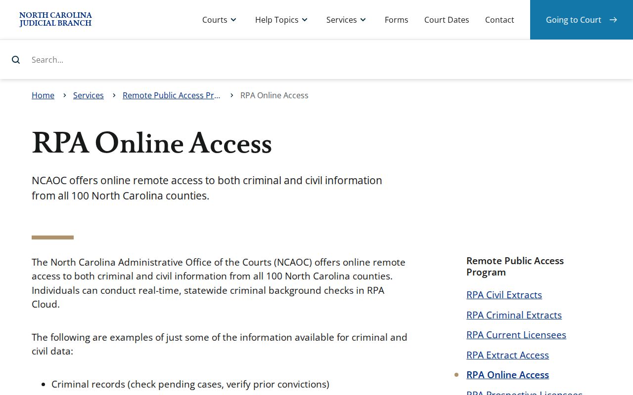 Cumberland case lookup remote access details source