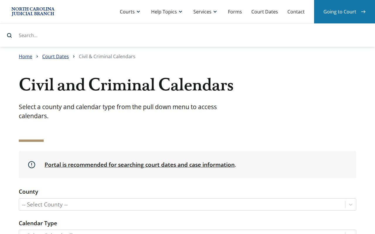 Cumberland County court docket calendar search