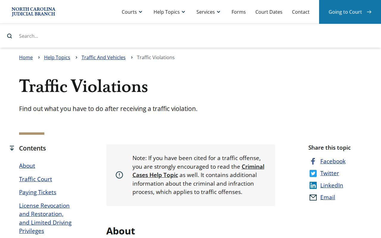 Cumberland County traffic court records and traffic violation guidance