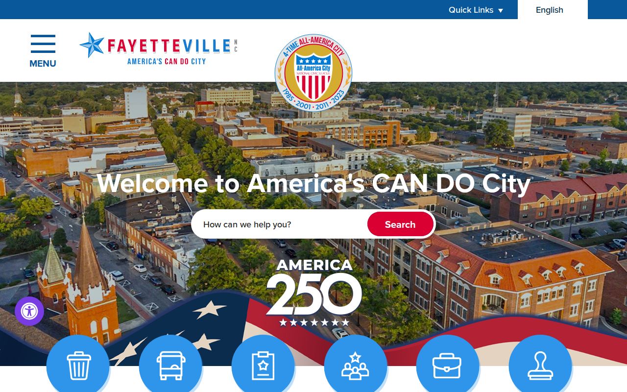 Fayetteville court docket city hall service context